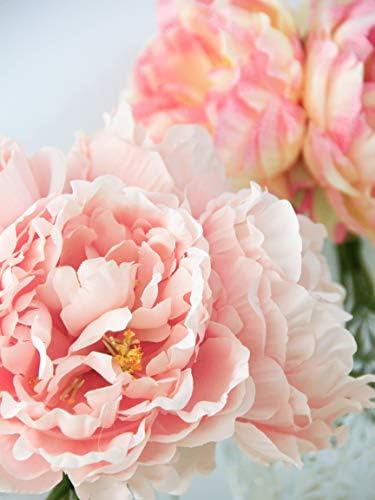 Tinsow Artificial Peony for Home Decoration, 5 Pcs Faux Peonies with Stems, Silk Flowers Bouquet for Wedding Decoration and Flower Arrangement - Image 5