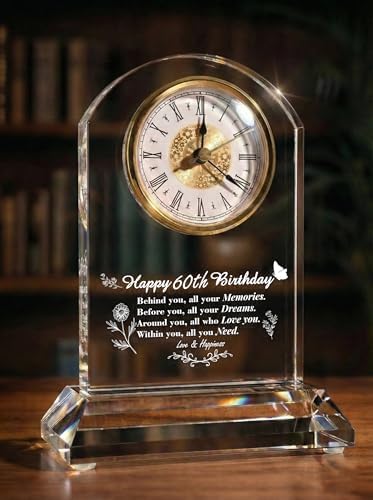 DEEWISH 60th Birthday Gifts for Women Men, 60 Year Old Clock for Mom Dad by DEEWISH