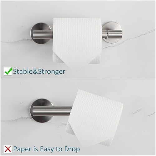 BVL Toilet Paper Holder Brushed Nickel Wall Mount Stainless Steel 304 Large Mega Roll - Image 3