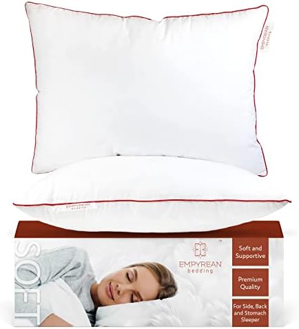 Empyrean Bedding Bed Pillows for Sleeping - Premium Pillows Standard Size Set of 2 - Perfect for Stomach, Side and Back Sleepers - 20 x 26 inches,White by Empyrean+Bedding