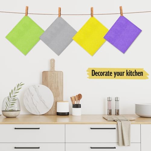 MoLKENE Swedish Dishcloths for Kitchen, 10 Pack Cellulose Sponge Cloths - Image 5