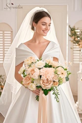 Serwalin Artificial Flowers Combo Box Set Champagne Fake Flowers for DIY Table Centerpieces for Thanksgivings Day Bridal Wedding Decorations Silk Floral Arrangements Party Baby Shower Decor - Image 6