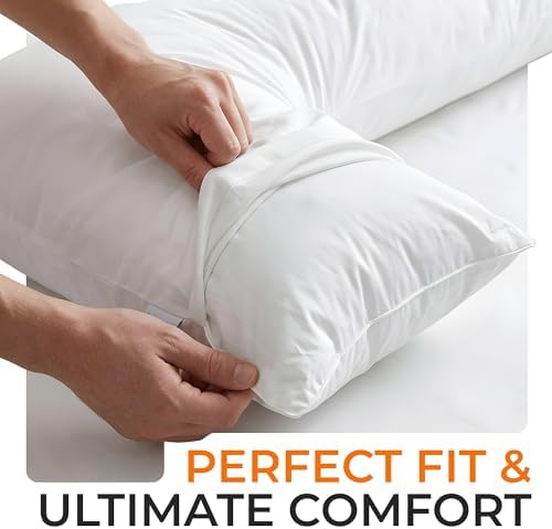 Cheer Collection White Pillowcase for L Shaped Pillow - Image 3