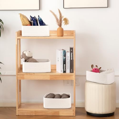 OIAHOMY 4 PACK 7L Storage Baskets for Organizing Storage Bins White - Image 6