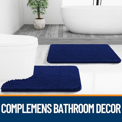 OLANLY Bathroom Rugs 32x20, Extra Soft Absorbent Chenille Bath Rugs - Image 6