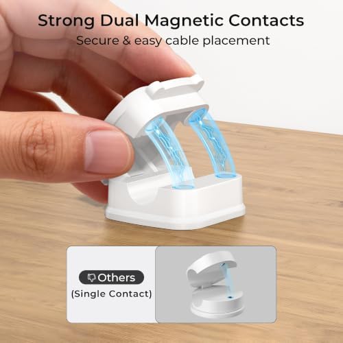 Basesailor 6Pack Magnetic Cable Clips Organizer,Cord Management Holder - Image 3