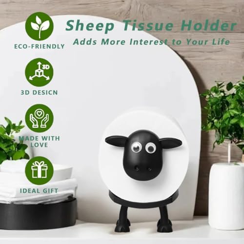 3 Pack Sheep Toilet Paper Holder, 3D Printed Black Sheep Toilet Roll Holder - Image 3