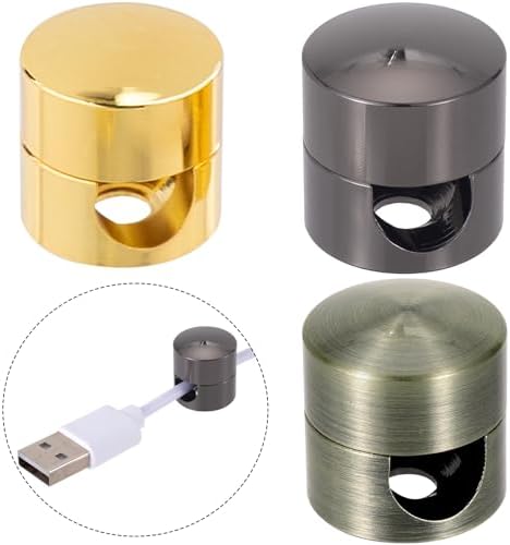 SmallCat 3 Sets Charger Holders for Cords, Gold/Silver/Antique Copper Adjustable Cable Anchor Holders, Adhesive Metal Cord Clips, Cable Management Wire Organizers for Desk, Office, Nightstand by Unknown