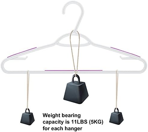 Plastic Clothes Hangers 30 Pack, Hangers with Grip Purple - Image 6