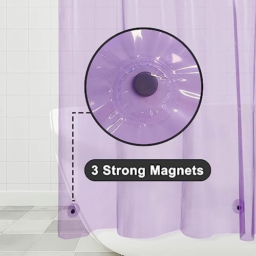 Barossa Design Clear Lavender Long Shower Curtain Liner 78" Height, 72x78 - Image 3