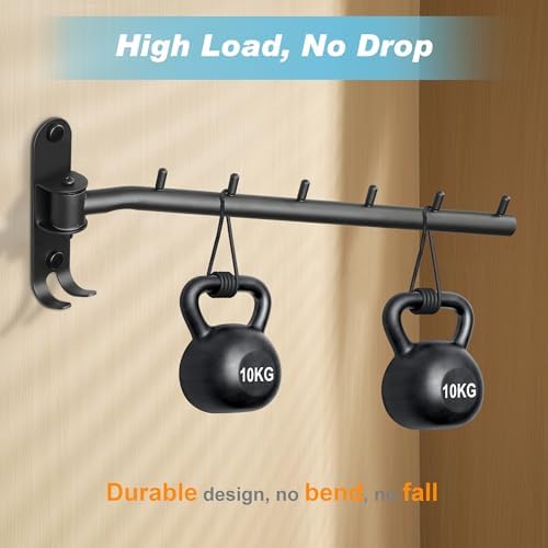 Alise Wall Mounted Drying Rack with Hook,Swivel Clothes Hanger,Black,1 Pcs - Image 4