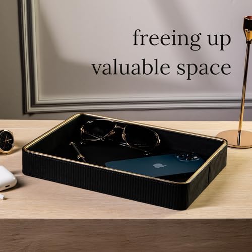 Leather Cologne Organizer Valet Tray for Men| Mens Valet Catch All Tray Key Basket| Leather Organizer Catchall - Image 2
