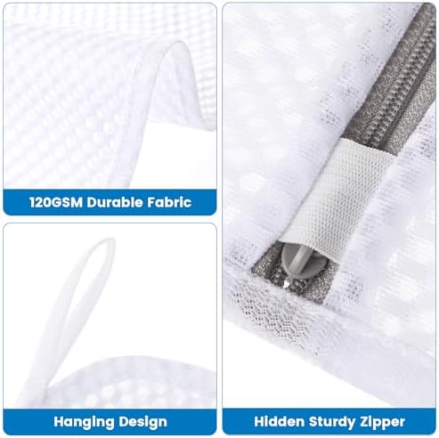 Dntorx 2 Pack Extra Large Mesh Laundry Bags for Delicates, 24x32In+35x43In - Image 6
