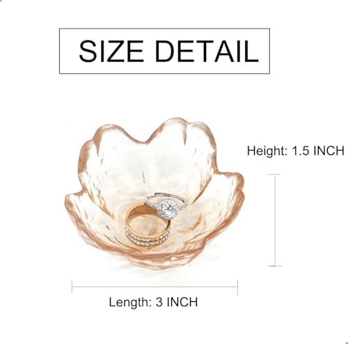 Crystal Orange Flower Ring Dish Jewelry Tray - Image 3