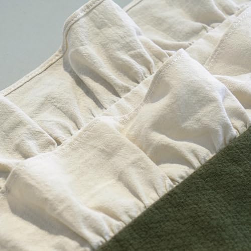 GLORY SEASON Pillow Shams Set of 2 Pure Cotton Champray Ruffled Edge,Thick and Solid Washed Dobby Heavy Fabric (King 20x36 inches) - Image 6