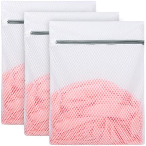 Vivifying Mesh Laundry Bags, 3 Pack, 12.5 x 16 Inch Zipper Wash Bags by Vivifying
