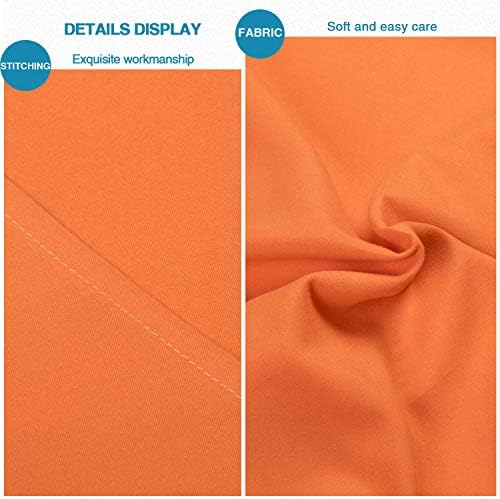 FLXXIE Microfiber European Pillow Shams Set of 2, Orange - Image 3