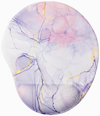 Mr. Pen- Ergonomic Mouse Pad with Wrist Rest, Pink Marble Luxe Design by MrPen