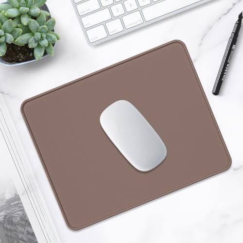 Hsurbtra Mouse Pad, Premium-Textured Square Mousepad 10.2 x 8.3 Inch, Stitched Edge Anti-Slip Waterproof Rubber Pretty Cute Computer Mat for Office Gaming Laptop Women Kids Dark Brown - Image 7