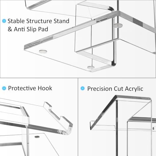 FUCDTEFC Acrylic Laptop Stand for Desk, Laptop Riser for 10-15.6 Inch Laptops, Ergonomic Computer Stand Holder Compatible with Macbooks and Notebooks- Clear - Image 5