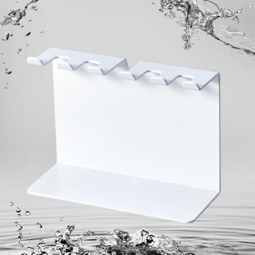 Electric Toothbrush Head Holder, Tooth Brushing Holder, Wall Mounted Toothbrush Holders Shower Bathroom, Self Adhesive or Desktop Tooth Brush Holder Organiser (White, Medium) - Image 2