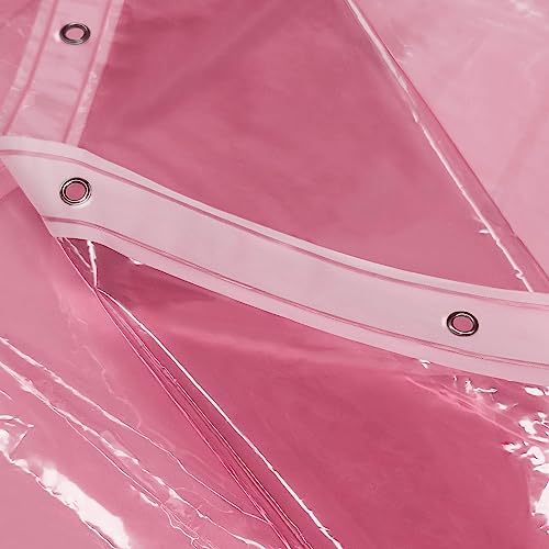 Barossa Design Extra Long Clear Pink Shower Curtain Liner 72x84 - Image 5