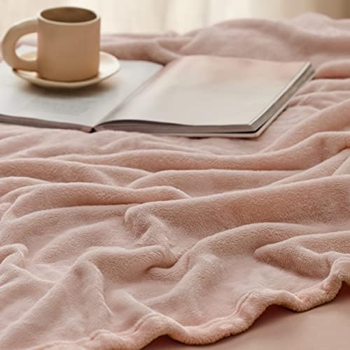 Bedsure GentleSoft Fleece Blankets King Size Dusty Pink - Bed Blanket Soft Lightweight Plush Cozy Fuzzy Luxury Microfiber, 108x90 inches - Image 4