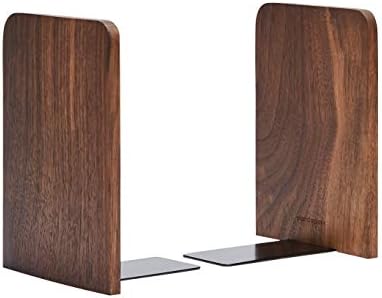 Pandapark Wood Bookends,Non-Skid Bookend for Shelves,Heavy Duty Bookends,Book Stand for Books/CDs,1 Pair by Pandapark