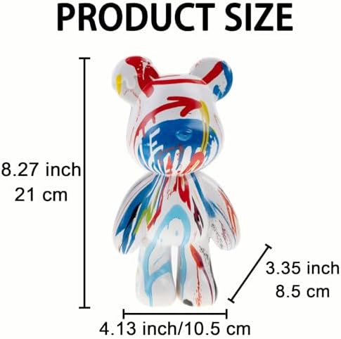 Bear Sculpture, Resin Animal Statue for Home Decor, Abstract Bear Decor for Office, Living Room, Bedroom on Table, Shelf, TV Cabinet (Modern Decor) - Image 2