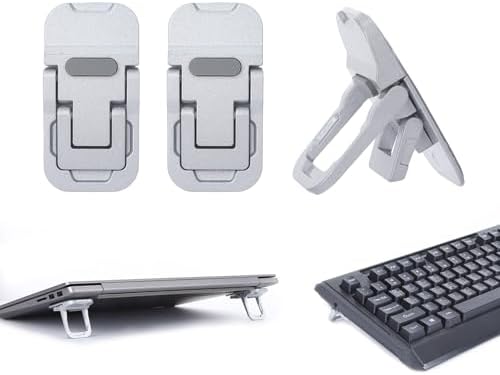 Keyboard Riser, Computer Keyboard Stand with Dual Tilt Angle Adjustment, Keyboards Riser for Desk, Keyboards Lift for Desk, Laptop Computer Stand, Laptop Feet Legs by SXoonKing