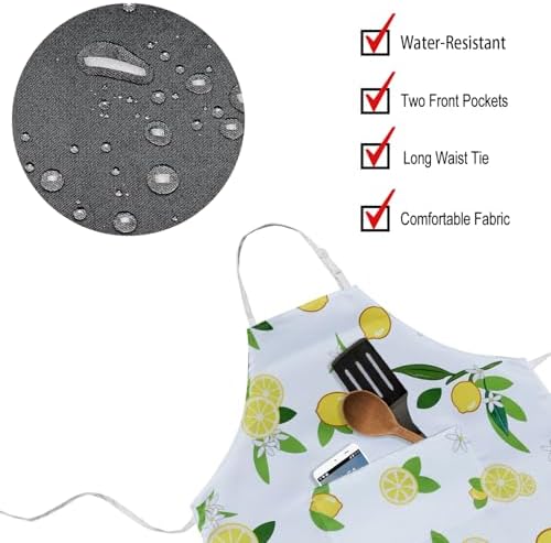 Adjustable Waterproof Kitchen Apron for Women with 2 Pockets - Image 5