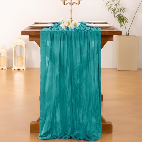 Cheesecloth Table Runner Fall Boho Wedding Birthday Party Home Decor - Image 3