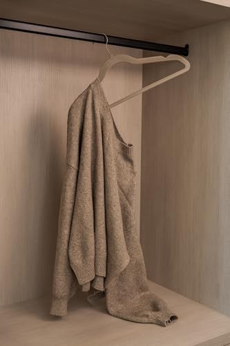 Vayra Home Velvet Hangers – Non-Slip Clothes Hangers for Closet Organization – Neutral Beige, Strong Hold, Matte Hook – Adult (Set of 10) - Image 6