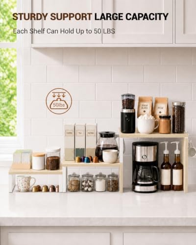 Kitchen Countertop Organizer, Counter Shelf for Corners Coffee Bars Pantry - Image 4