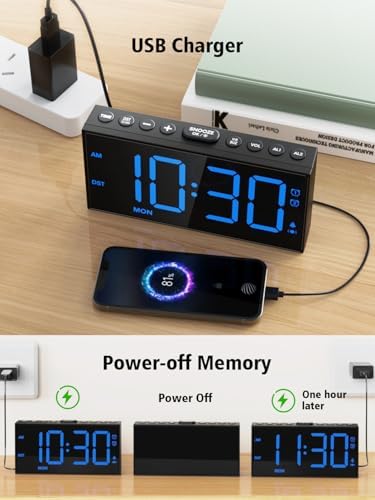 Vibrating Alarm Clock for Heavy Sleepers with Bed Shaker, 116dB Dual Alarms - Image 6