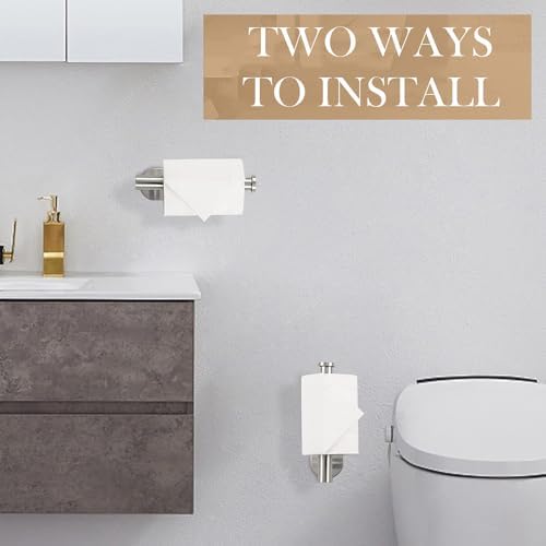 JOPOFI Toilet Paper Holder - Adhesive Toilet Paper Holder - Brushed Nickel - Image 5