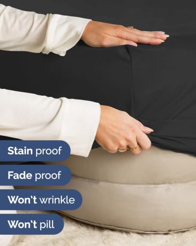 CGK Linens 2 Pack Extra Deep Queen Fitted Sheets - Black - Image 5