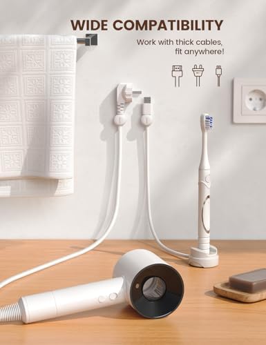 Lamicall 6 Pack Rotatable Cord Organizer, [1s Lock] Spring Cable Clips - Image 6