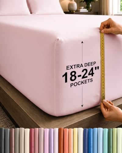 CGK Extra Deep Queen Single Fitted Sheet Only - Lavender Pink by CGKUnlimited