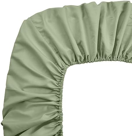 FreshCulture Twin Fitted Sheets, Bulk Pack of 6, Deep Pocket, Soft Microfiber Bottom Sheets for Home, Salons, Hotels, Twin Size Fitted Sheets Only (Sage Green) - Image 4