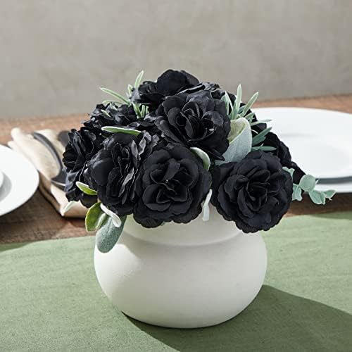 Bright Creations Black Artificial Roses Bulk - 3-Inch Stemless Foam Roses 50 Pack for Crafts & Home Decor - Image 4