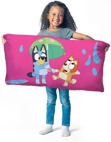 Northwest Bluey Beach Bluey and Family Cloud Body Pillow, Plush Long Character Pillow for Kids Bedroom Playroom Decor, 18x36 Inch - Image 4