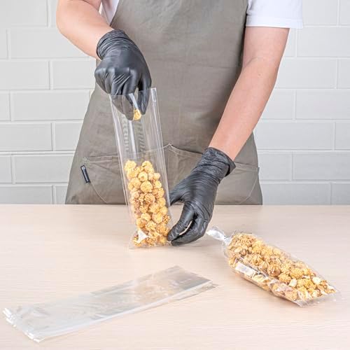 Restaurantware Gusset Bags 100 Pack Of 3.8" x 1.3" x 12" Heat Sealable Clear Plastic Treat Bags Food Safe Packages For Goodies, Cookies, Candies, Popcorns, Party Favors, Snacks And Baked Goods - Image 5