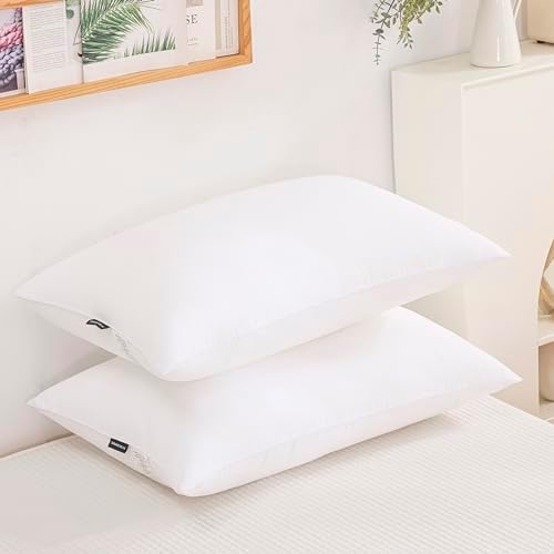 SARAH&EVELYN Gold Goose Down Alternative Bed Pillow-Soft Pillow for Side Sleepers,Set of 2,King Size(20×36IN),Super Soft Fabric Cover,Perfect for Side, Back and Stomach Sleepers by SARAH%26EVELYN