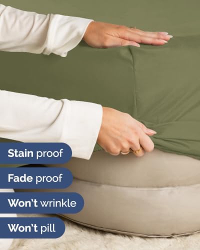CGK Linens 2 Pack Extra Deep Cal King Fitted Sheets - Sage Green - Image 5