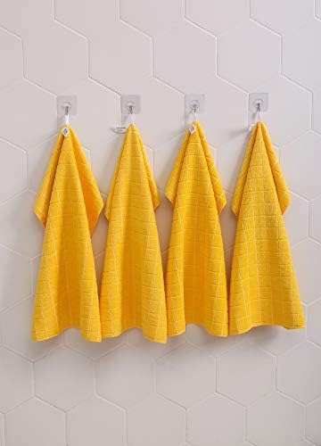 Microfiber Dish Towels - Soft, Super Absorbent and Lint Free Kitchen Towels - 8 Pack (Lattice Designed Yellow Colors) - 26 x 18 Inch (Yellow) - Image 4