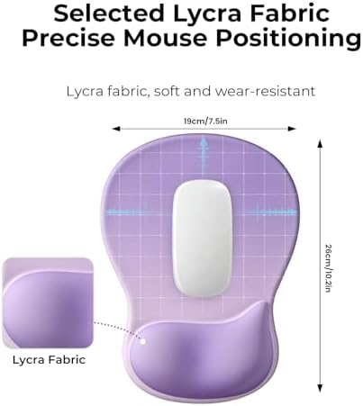 EooCoo Mouse Pad with Gel Wrist Rest, Ergonomic Mousepad Wrist Alignment - Image 5