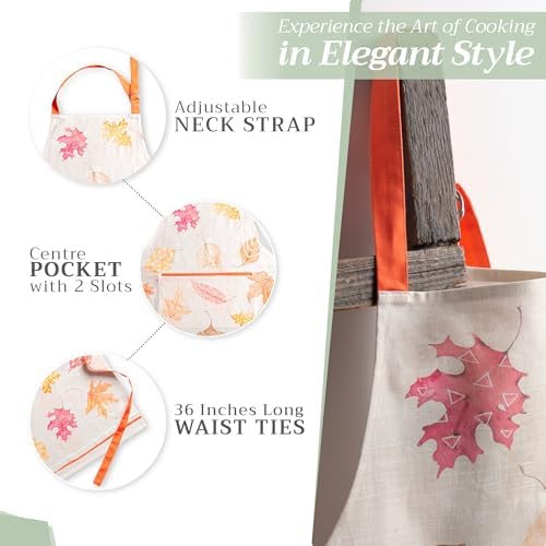 Maison d' Hermine Aprons for women with Pocket 100% Cotton (27.50"x31.50") - Image 6