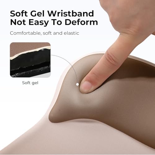 EooCoo Mouse Pad with Gel Wrist Rest, Ergonomic Mousepad Wrist Alignment - Image 4