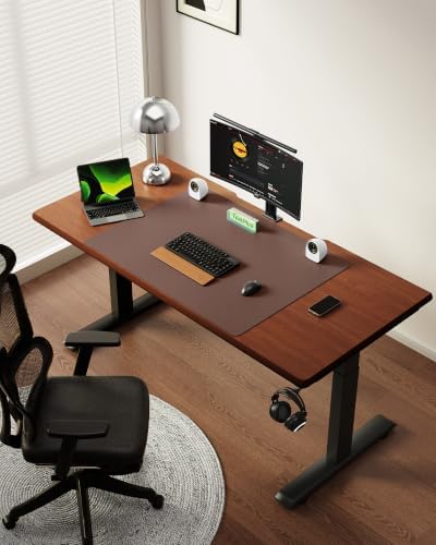 YSAGi Leather Desk Protector, Office Mat, Large Mouse Mat, Non-Slip PU Leather Blotter, Laptop Desk Mat, Waterproof Writing Pad for Office and Home(Chocolate, 40" x 24") - Image 2